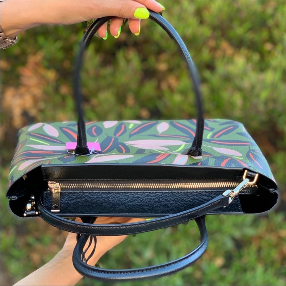 Kate Spade Eva Top Zip Leather Satchel Crossbody - Picture 7 of 8